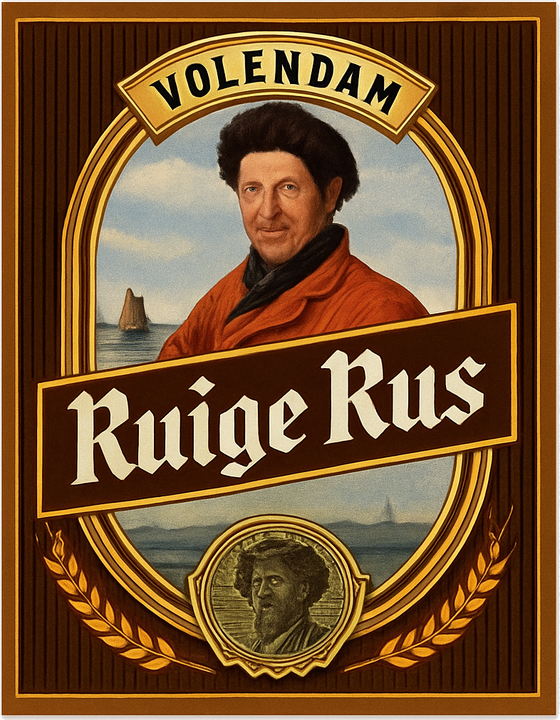 Etiket van VD Ruige Rus Bourbon BA