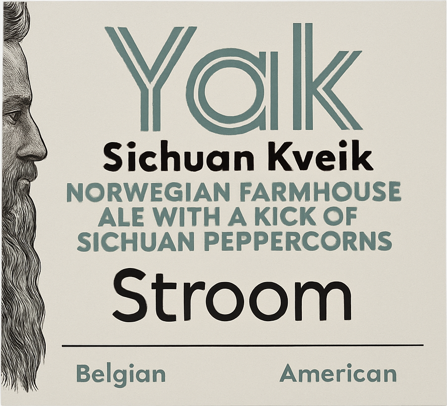 Etiket van Stroom Brouwers Yak