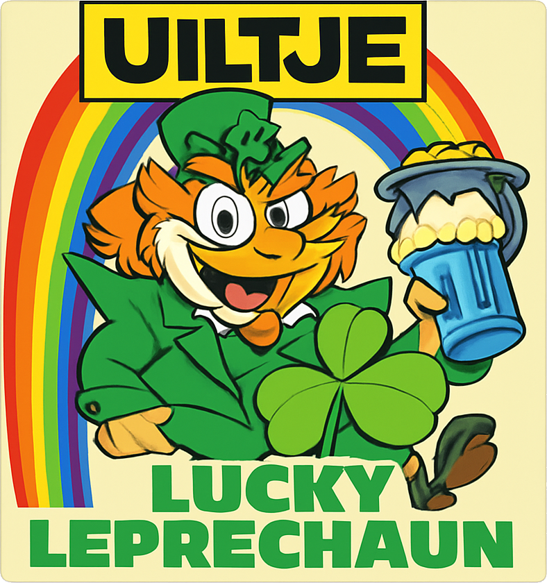 Etiket van Uiltje Lucky Leprechaun