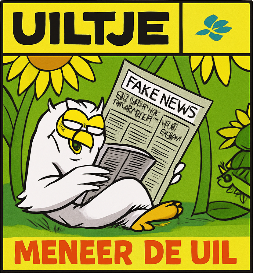 Etiket van Uiltje Meneer de Uil BA Bourbon