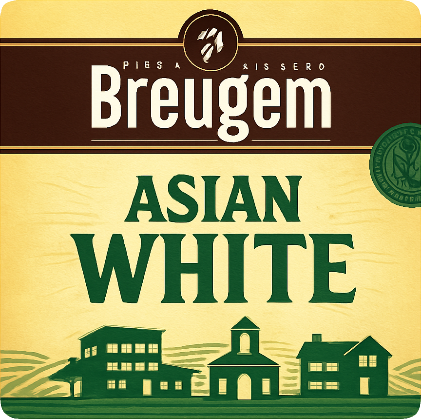 Etiket van Breugem Asian White