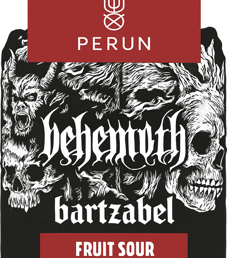 Etiket van Perun Behemoth Bartzabel Raspberry