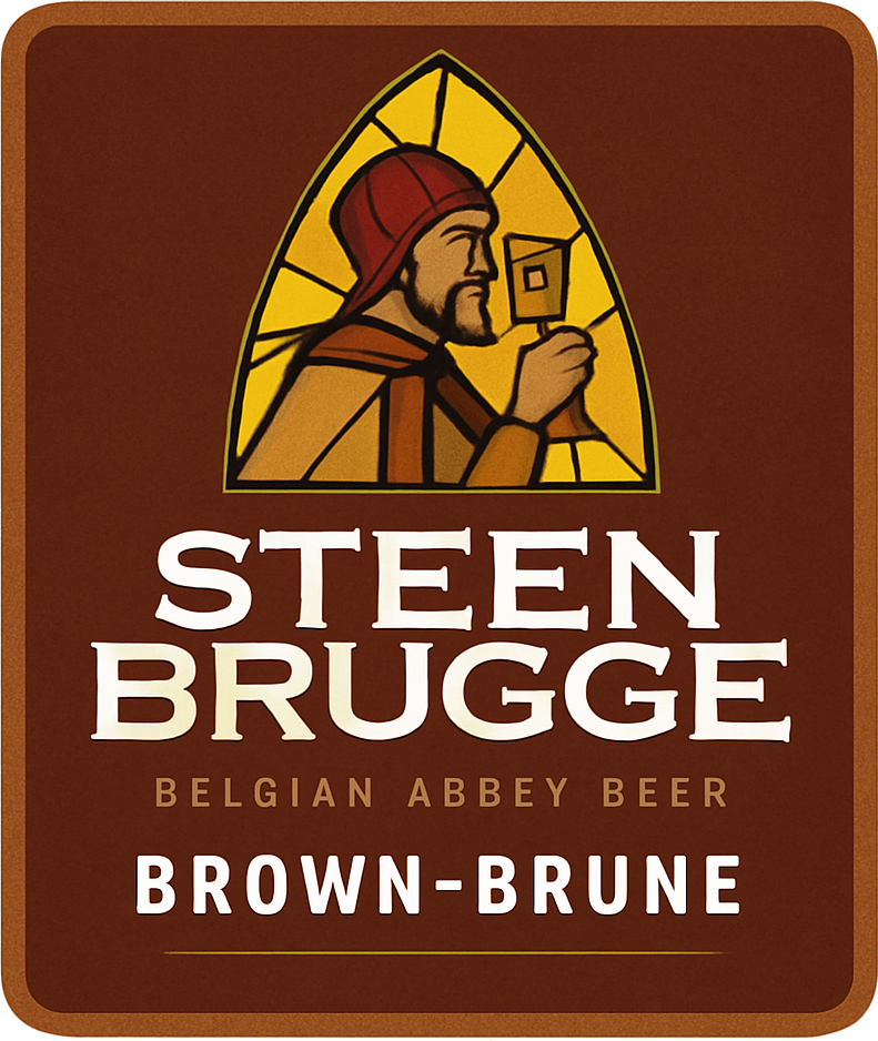 Etiket van Steenbrugge Dubbel