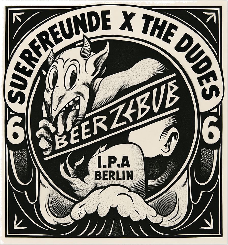 Etiket van Superfreunde / The Dudes Beerzebulb IPA