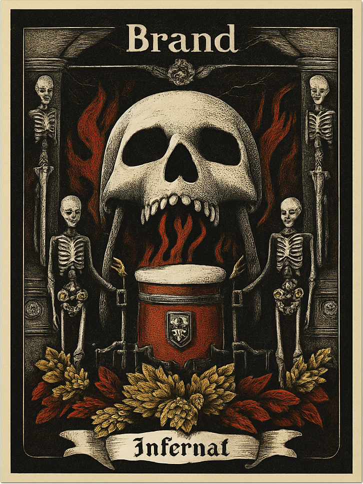 Etiket van Brokreacja Infernal Black IPA