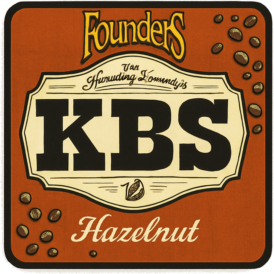 Etiket van Founders KBS Hazelnut