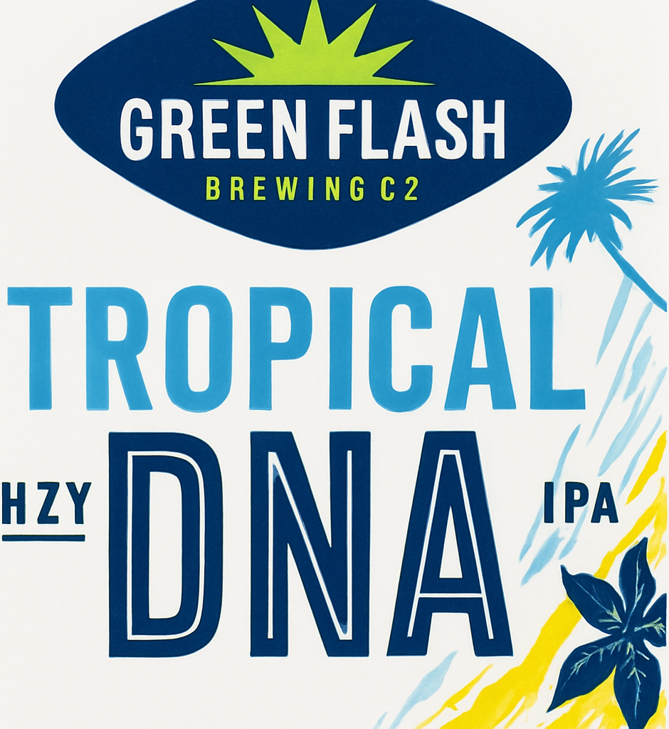 Etiket van Green Flash Tropical DNA
