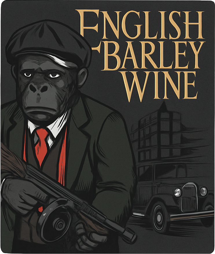 Etiket van Guilty Monkey English Barley Wine