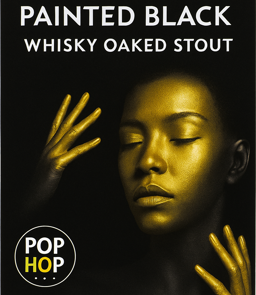 Etiket van Pop Hop Painted Black