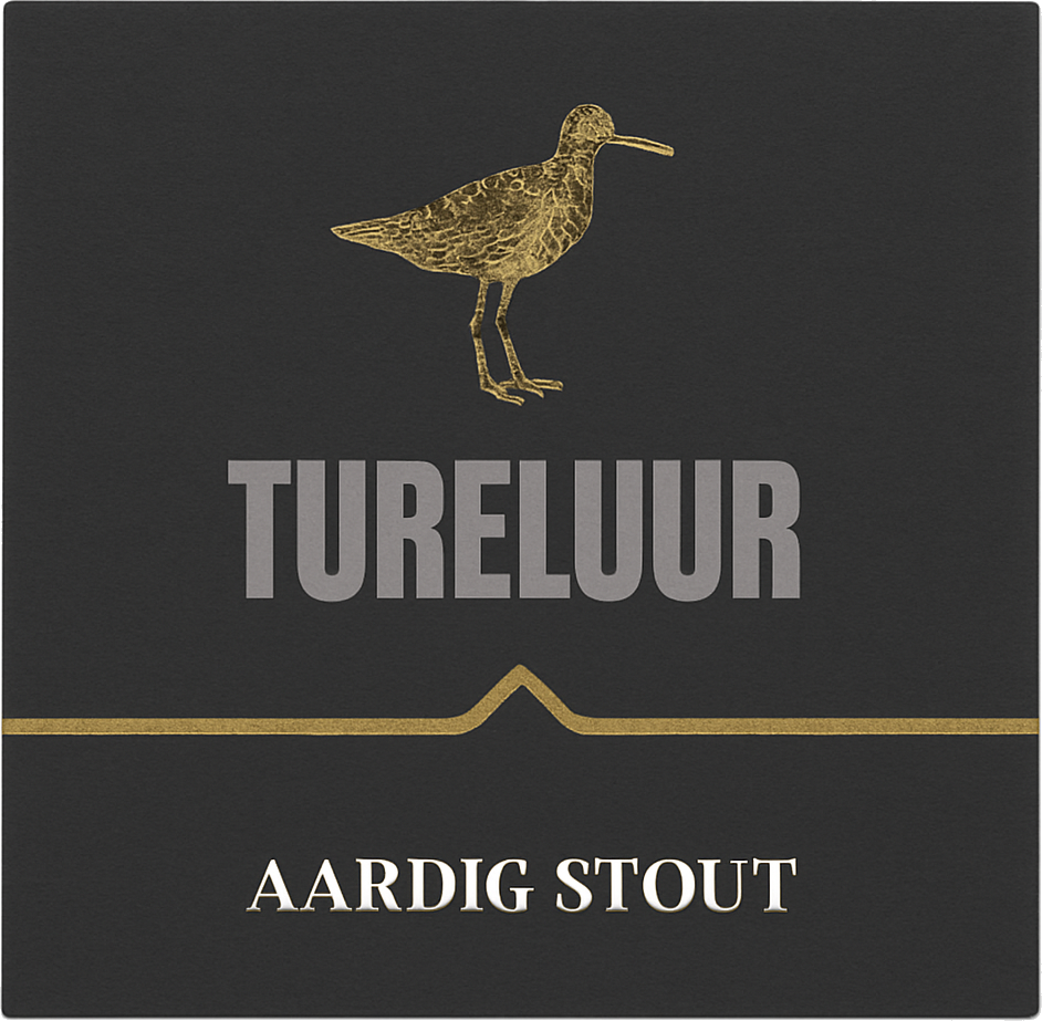 Etiket van Tureluur Aardig Stout Barrel Aged