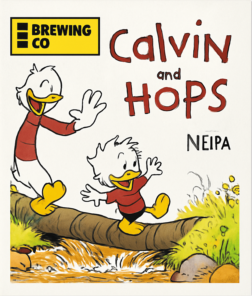 Etiket van Uiltje Calvin And Hops