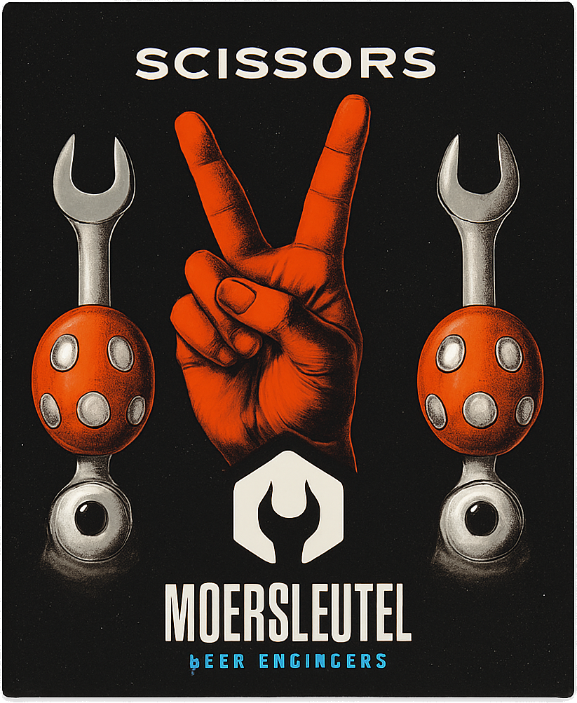 Etiket van Moersleutel Scissors