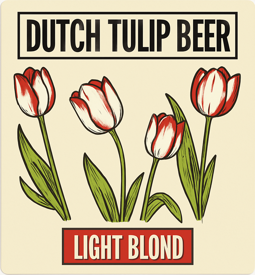 Etiket van BrouwDok Dutch Tulip Beer