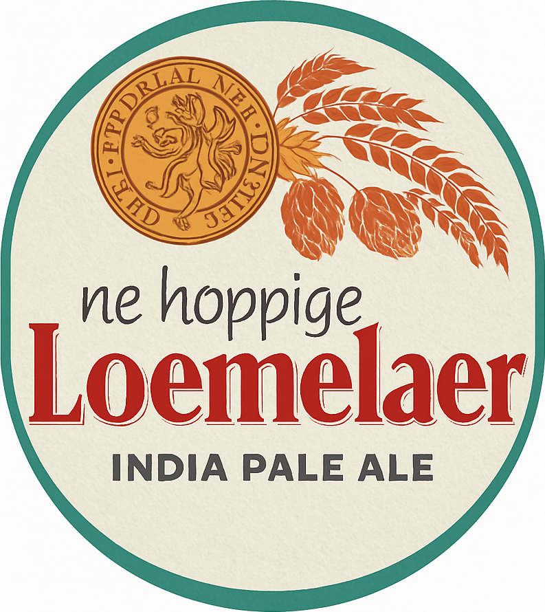 Etiket van Amai Ne Hoppige Loemelaer IPA