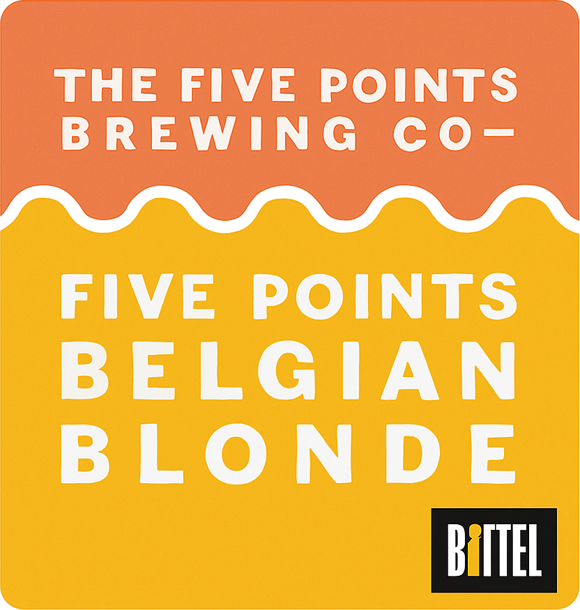 Etiket van Five Points Belgian Blond