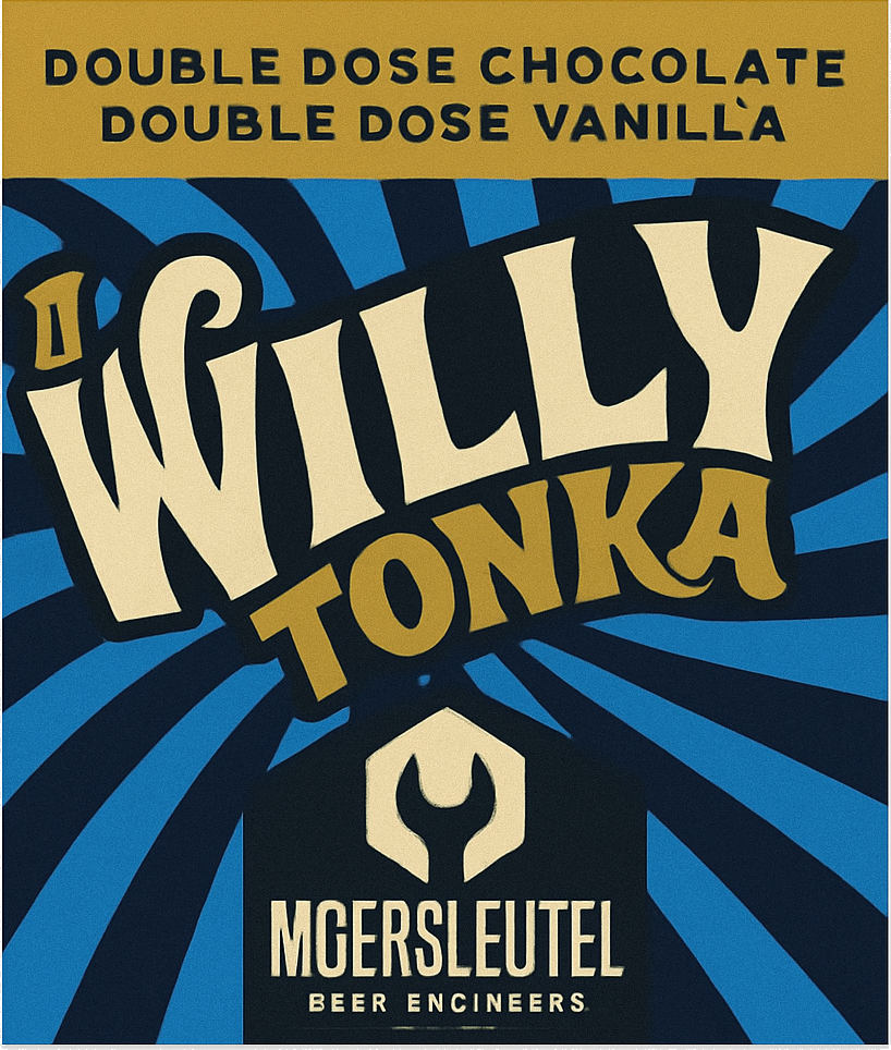 Etiket van Moersleutel Willy Tonka Double Dose Chocolate & Vanilla