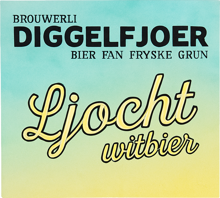 Etiket van Diggelfjoer Ljocht Witbier