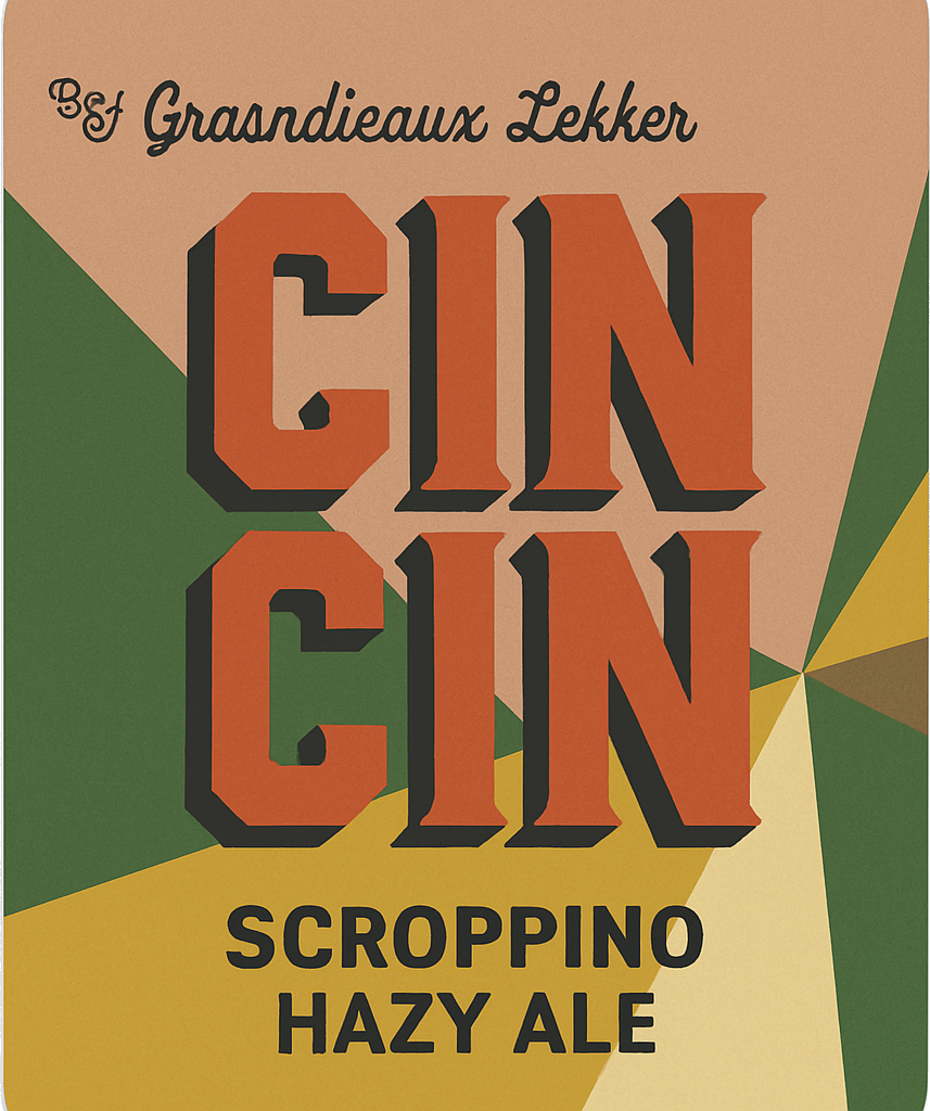 Etiket van Kraftbier Cin Cin Scroppino