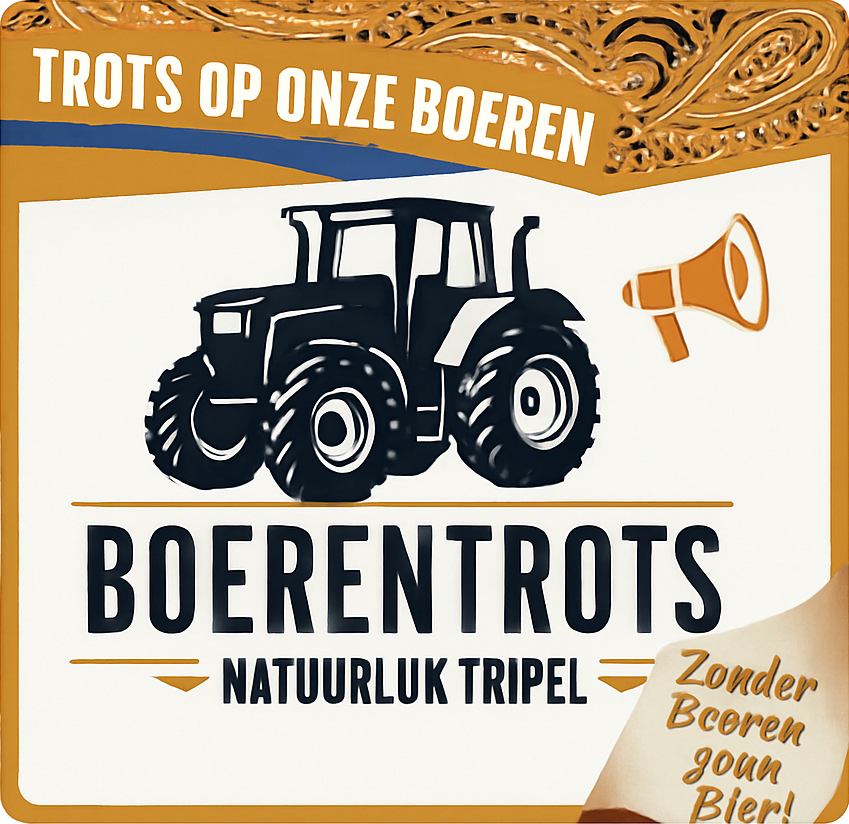 Etiket van Meuleneind Boerentrots Natuurlijk Tripel