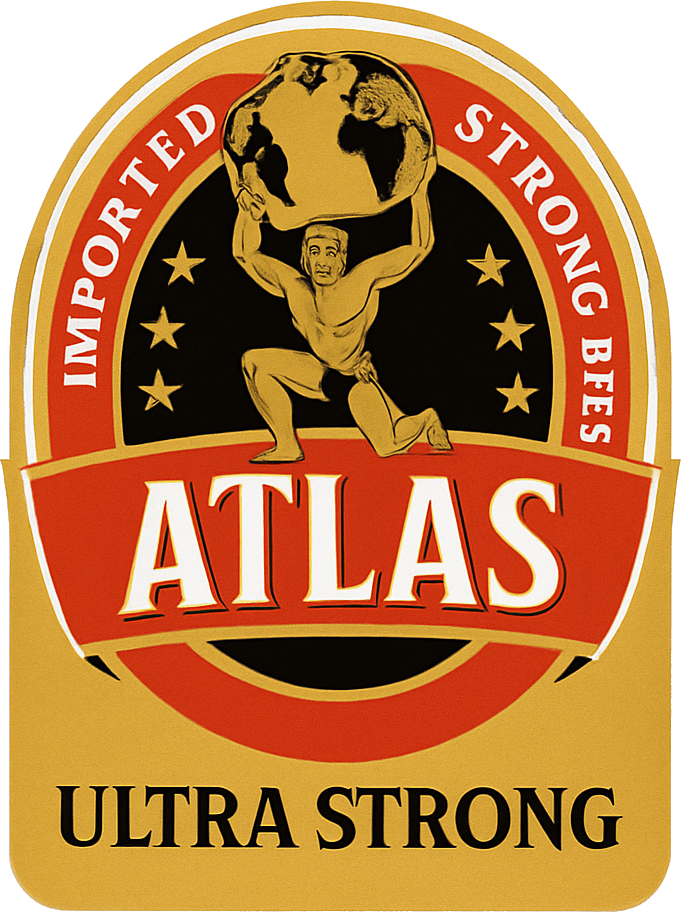 Etiket van Atlas Ultra Strong 14