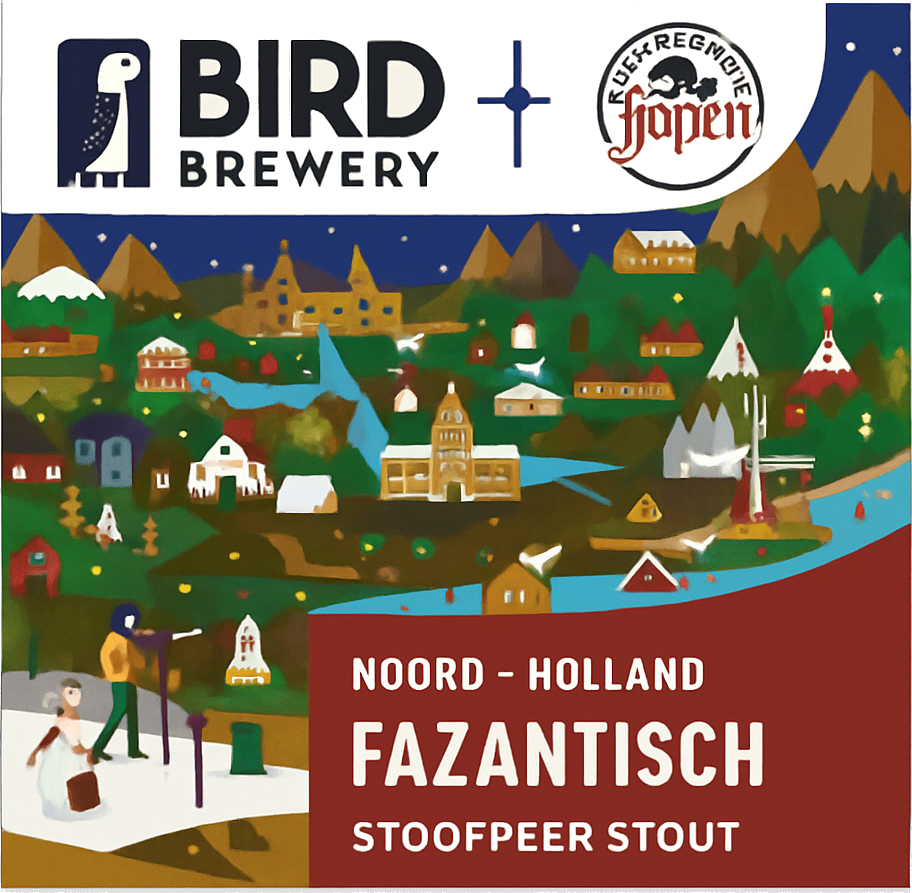 Etiket van Bird Brewery / Jopen Fazantisch
