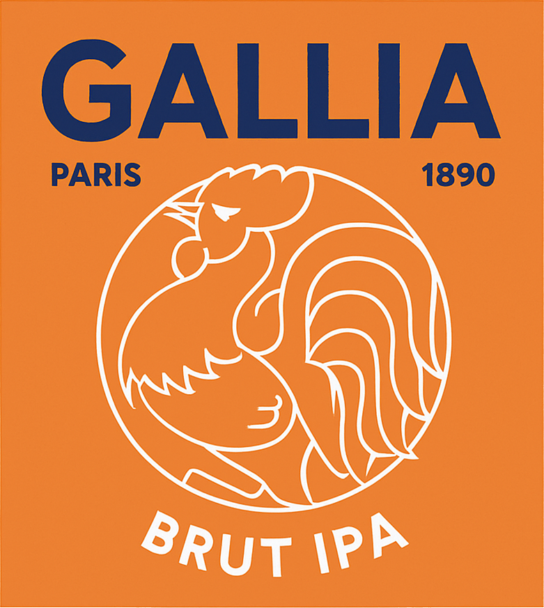 Etiket van Gallia Brut IPA