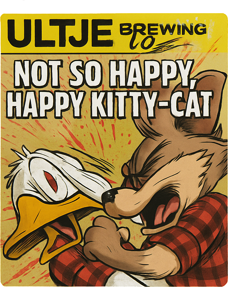 Etiket van Uiltje Brewing Company Not So Happy, Hoppy Kitty-Cat