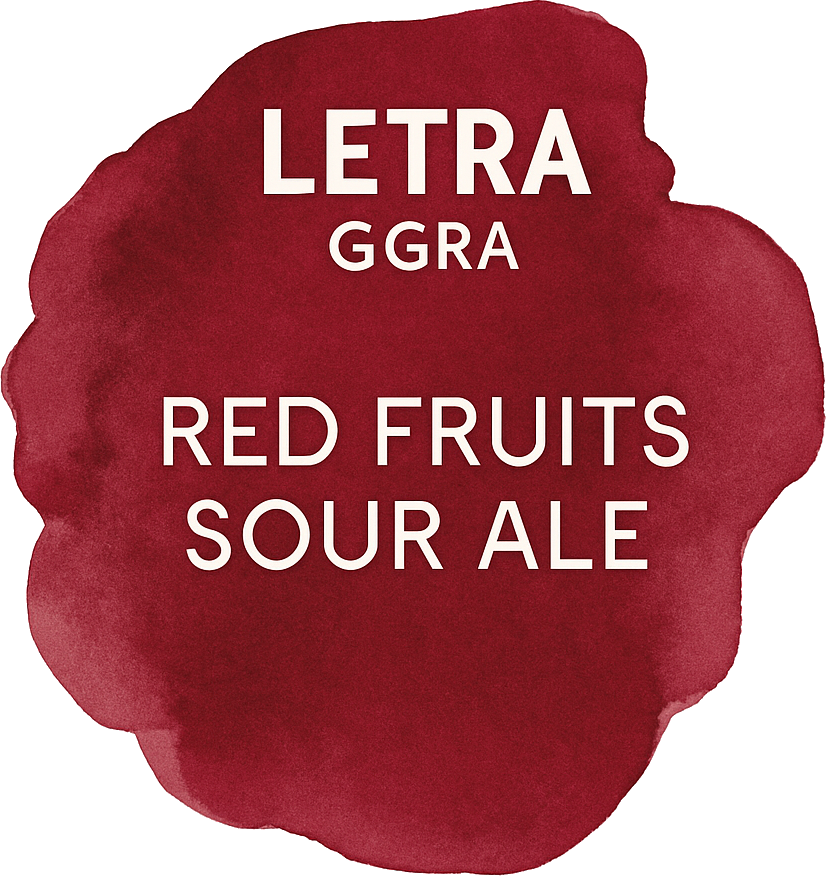 Etiket van Letra Red Fruit Sour Ale