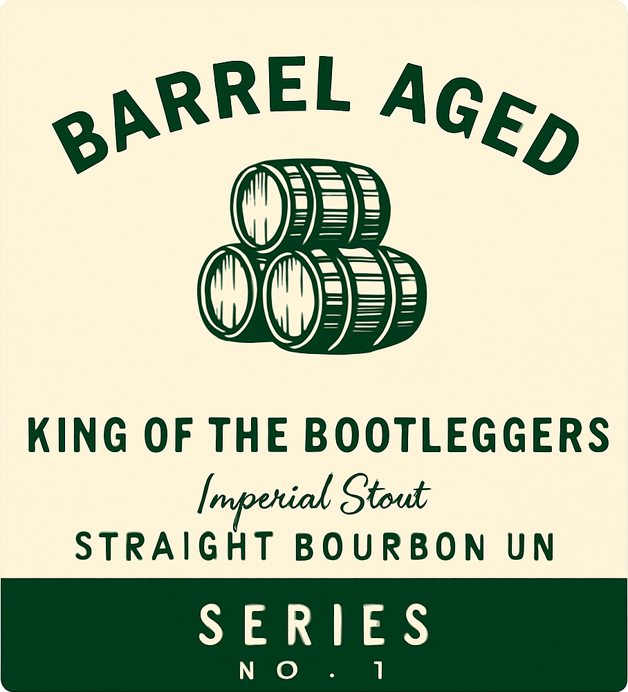 Etiket van Smokkelaar Imperial Stout BA George Remus Bourbon