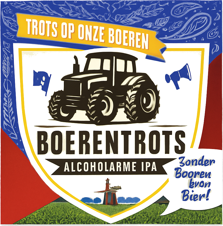 Etiket van Meuleneind Boerentrots Alcoholarme IPA