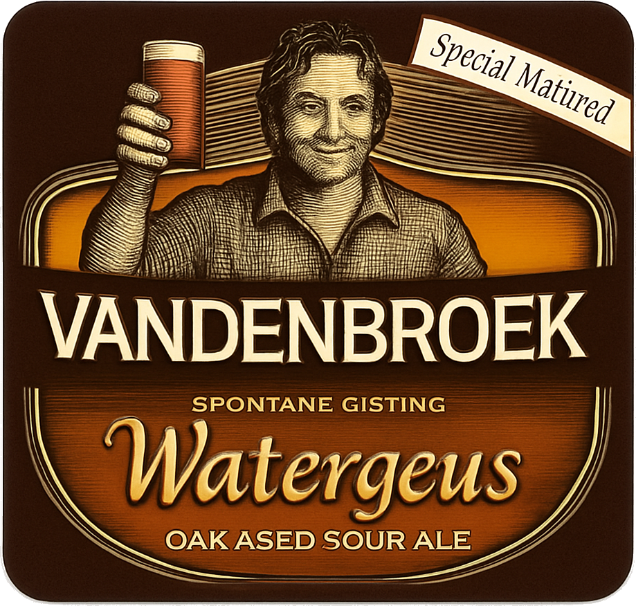 Etiket van Vandenbroek Watergeus Special Matured Blend