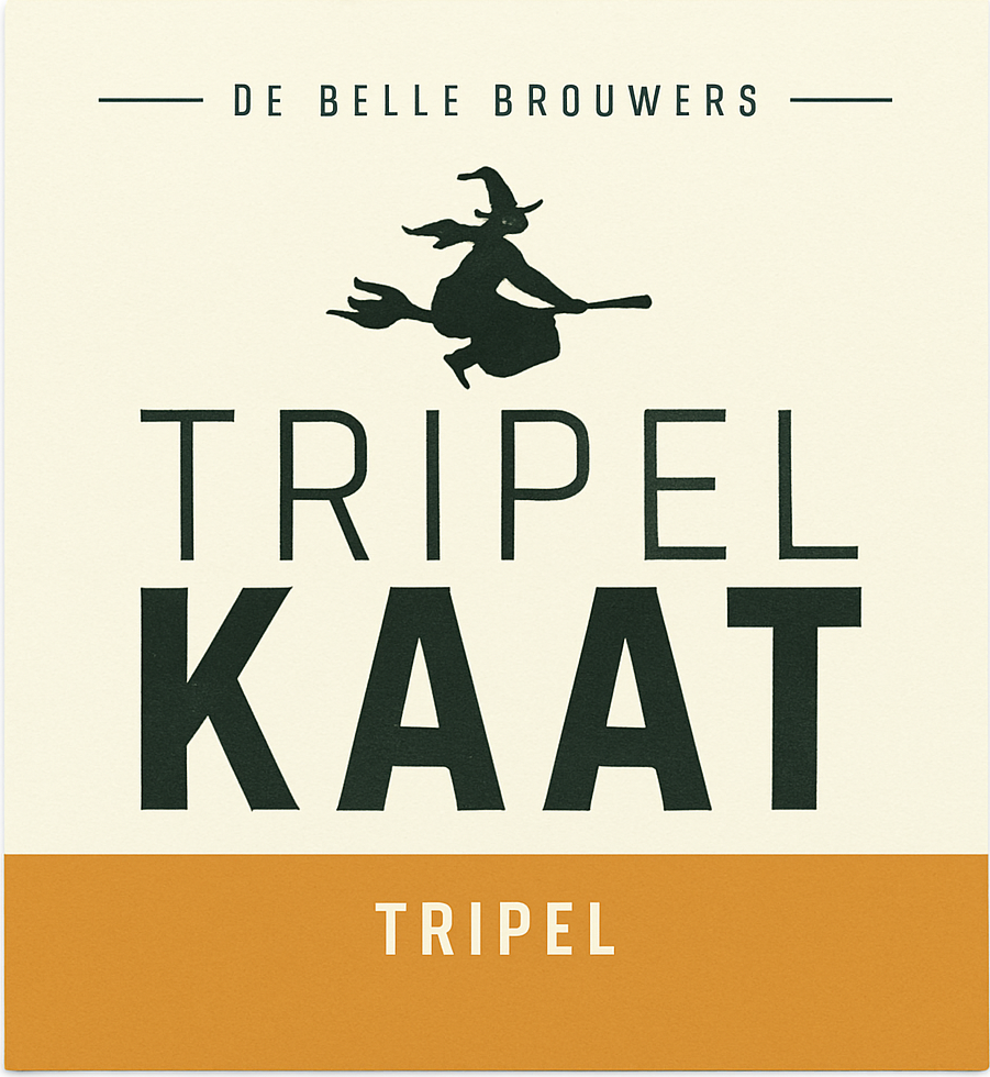 Etiket van De Bolle Brouwketel Tripel Kaat