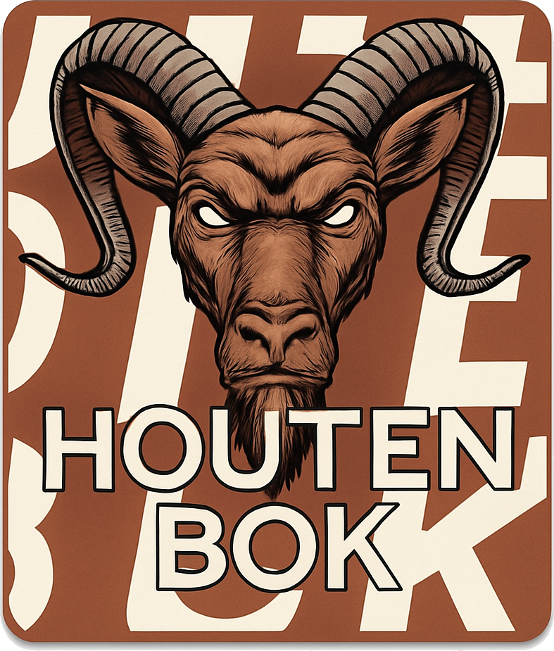 Etiket van Bierboerderij Houten Bok