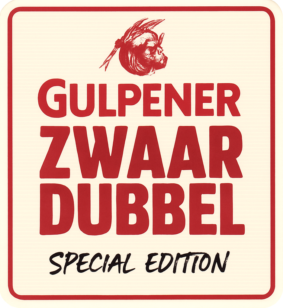 Etiket van Gulpener Zwaar Dubbel
