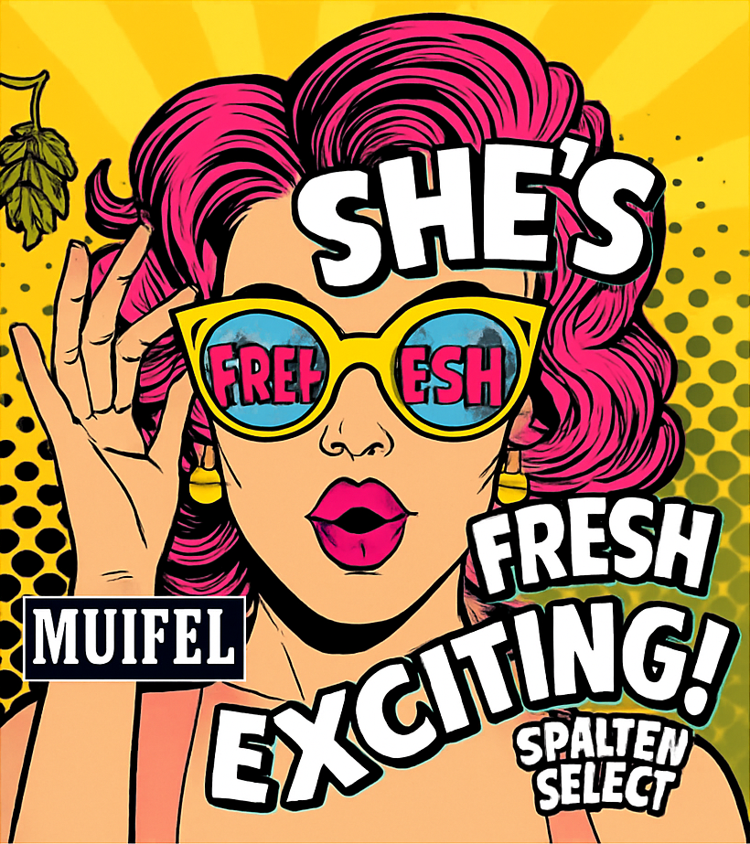 Etiket van Muifel She's Fresh Fresh 2025 (Spalter Select)