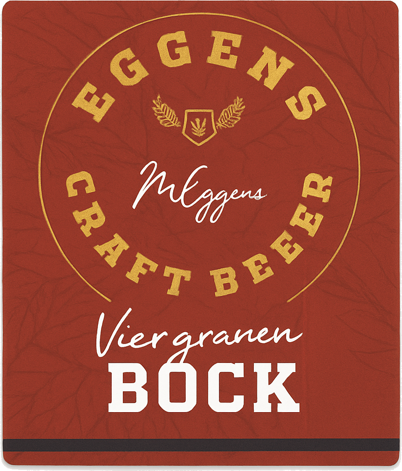Etiket van Eggens Vier Granen Bock