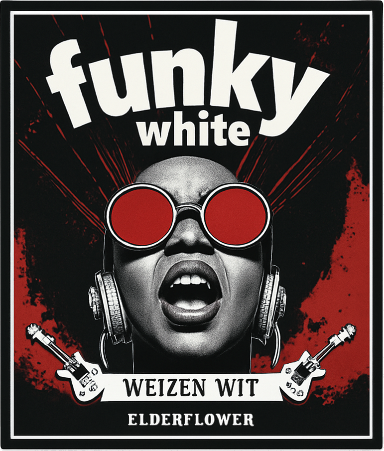Etiket van Fusie Funky White