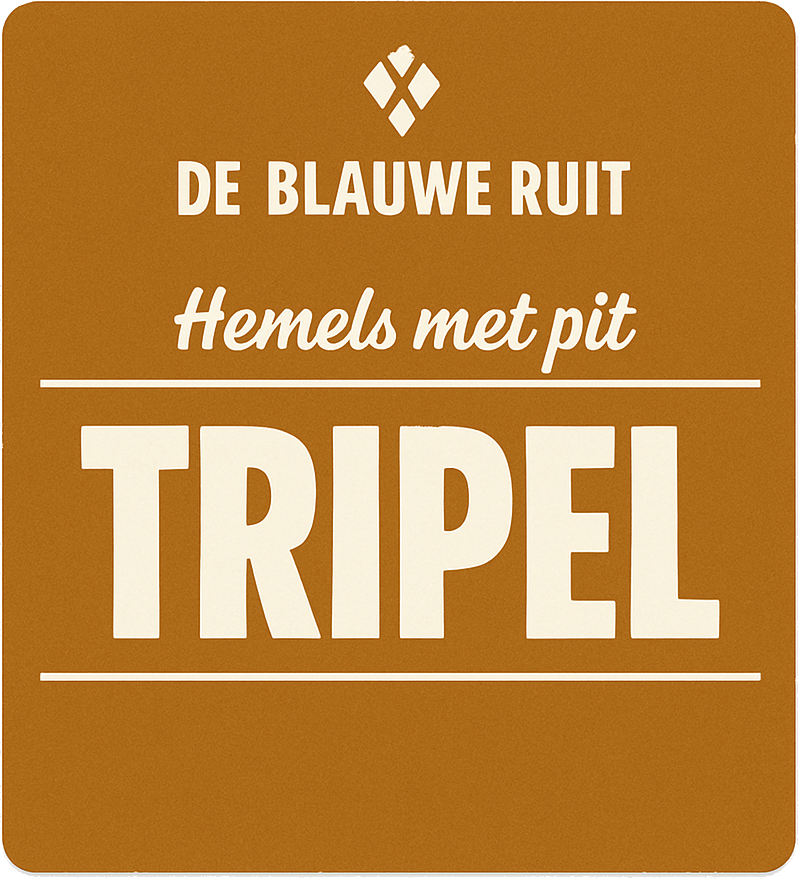 Etiket van De Blauwe Ruit TRIPEL