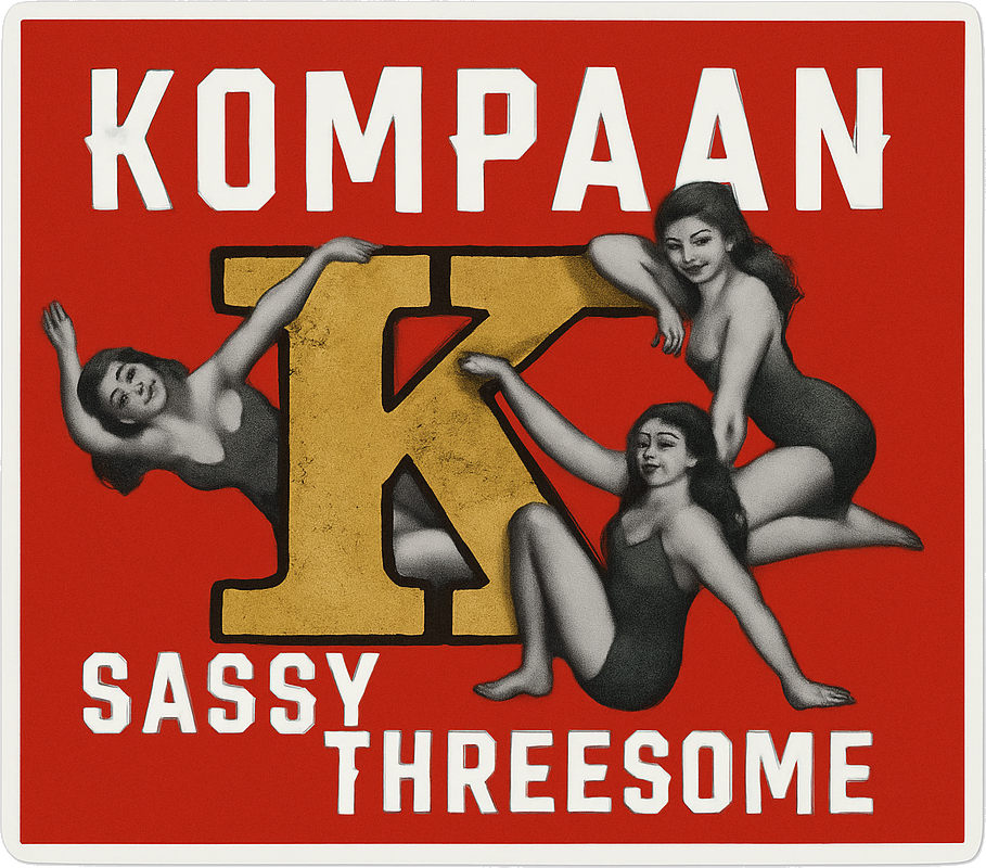 Etiket van Kompaan Sassy Threesome