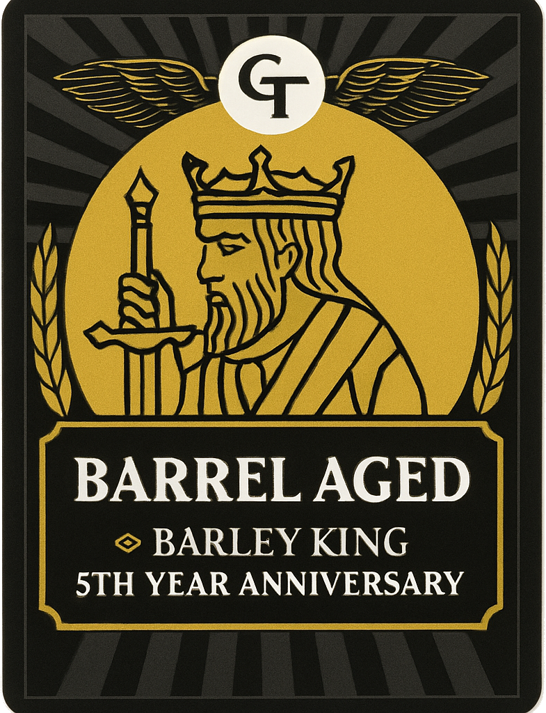 Etiket van Gulden Triomfator BA Barley King (5 Year Anniversary)