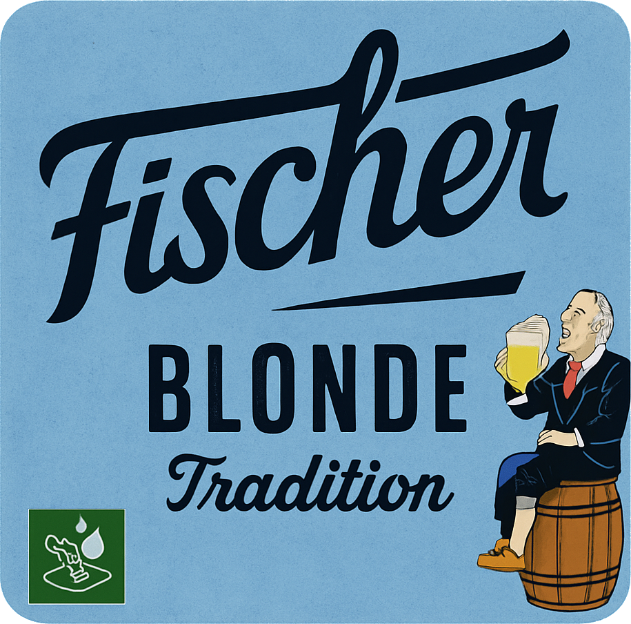 Etiket van Fischer Blond