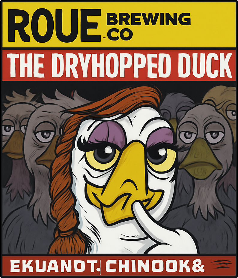 Etiket van Uiltje Brewing Company Double Dryhopped Duckface