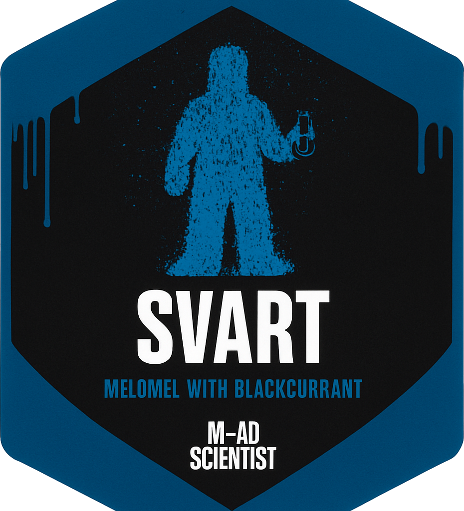 Etiket van Mead Scientist Svart