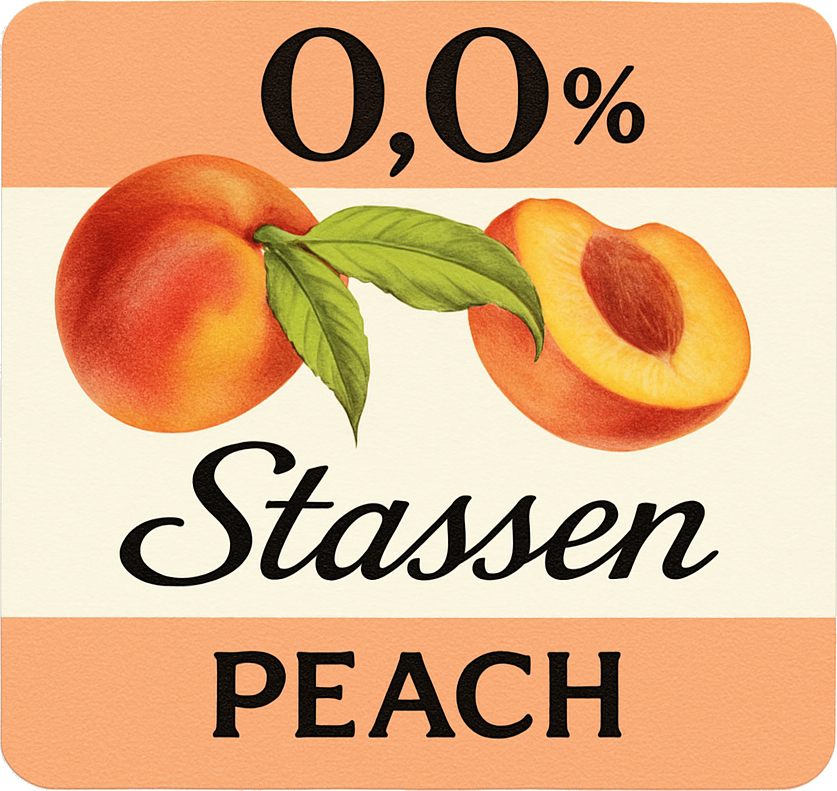 Etiket van Stassen Perzik 0.0%