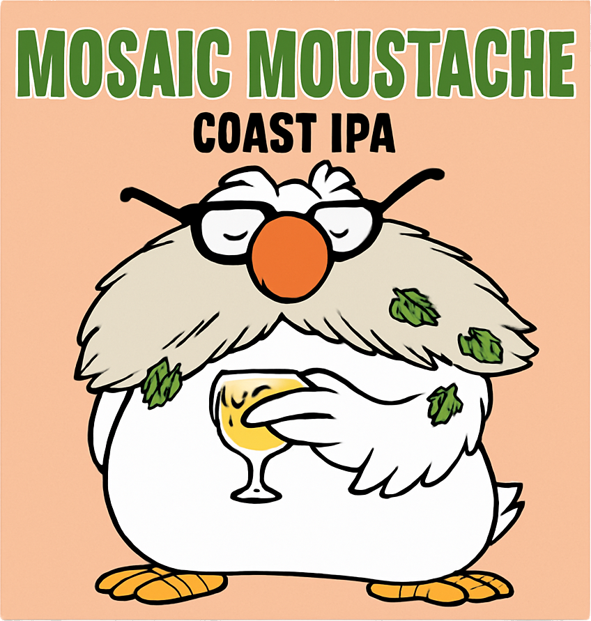 Etiket van Uiltje Mosaic Moustache
