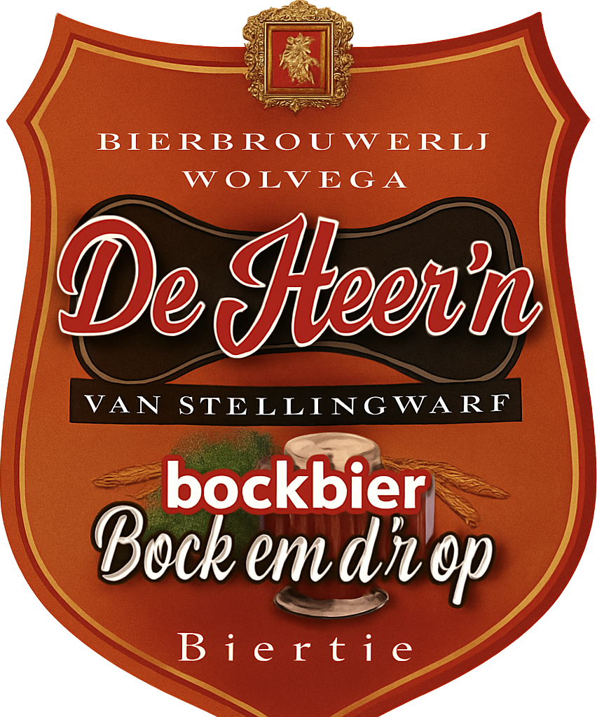 Etiket van De Heer'n van Stellingwarf Bock'em D'r op