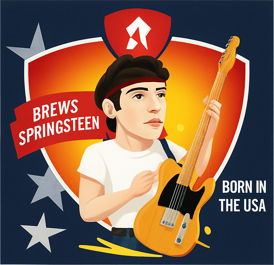 Etiket van Rock City Brews Springsteen
