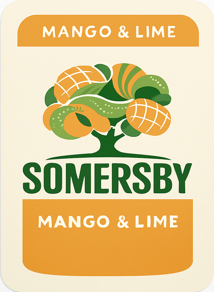 Etiket van Somersby Mango & Lime Cider