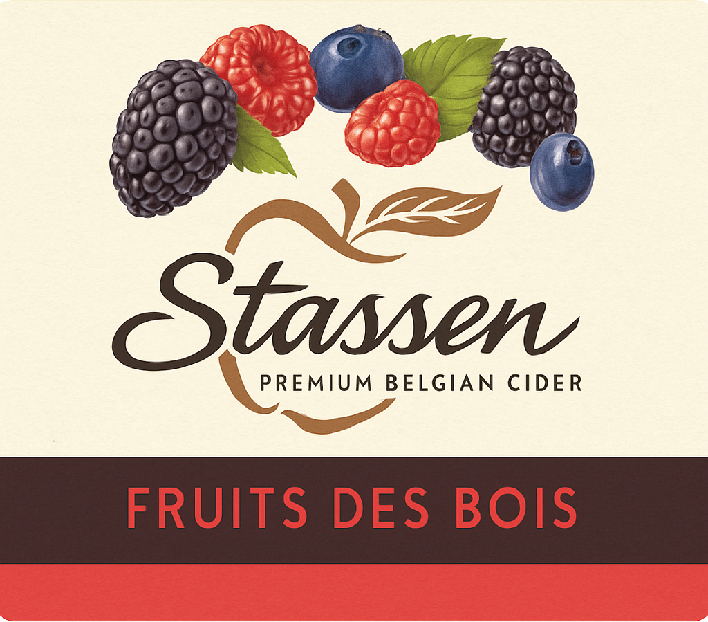 Etiket van Stassen Cidre Fruits Des Bois Fles