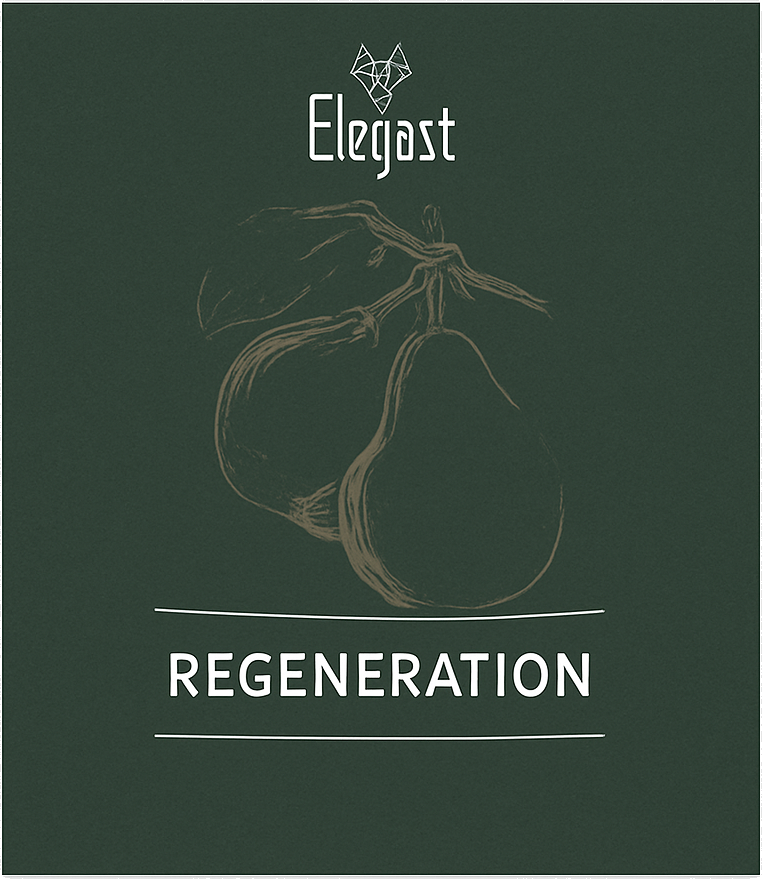 Etiket van Elegast Cidery Regeneration Pear Cider
